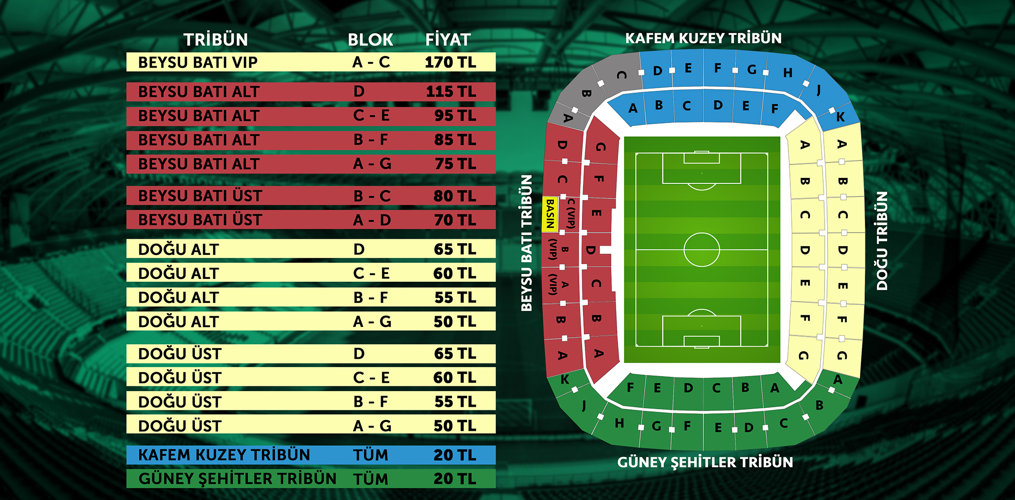 Galatasaray maçı biletleri 1 Mart Salı günü satışa çıkıyor